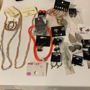 Earrings,necklaces.anklets.All new